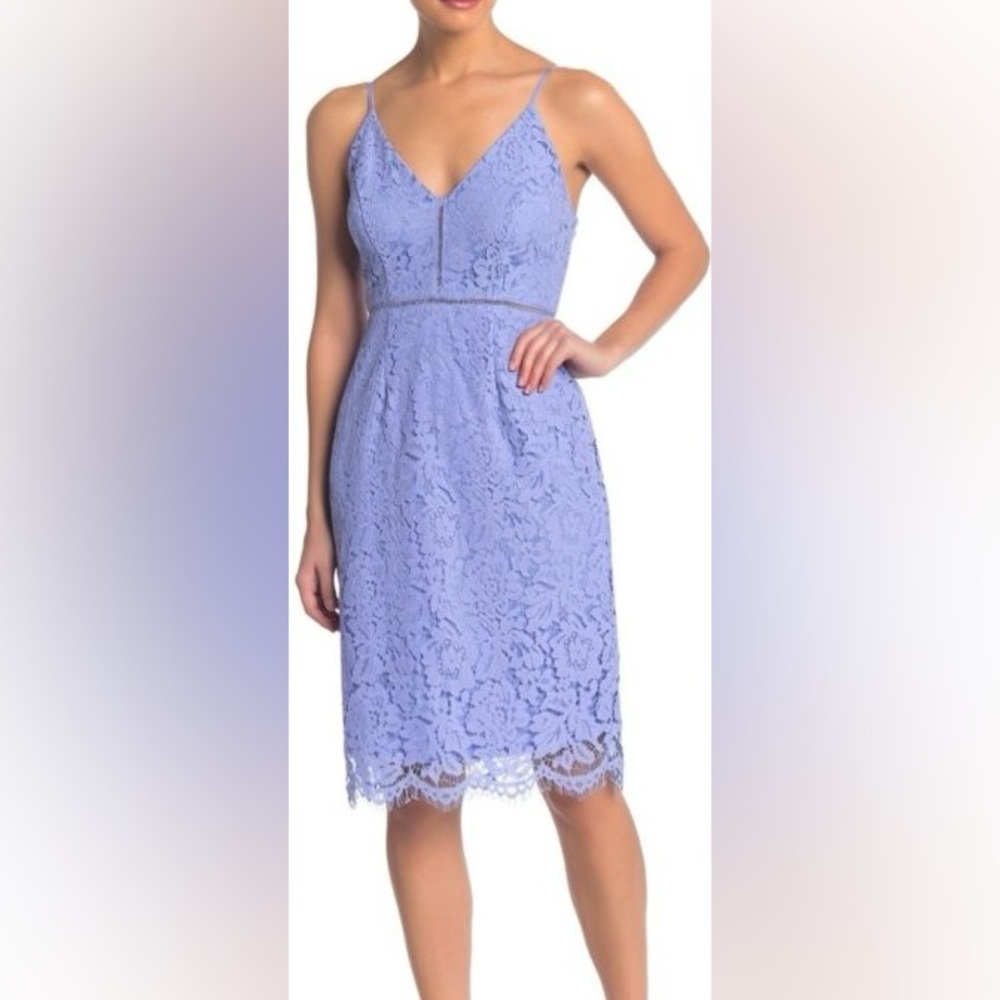 ASTR The Label Periwinkle Lace Midi Dress Sz XS